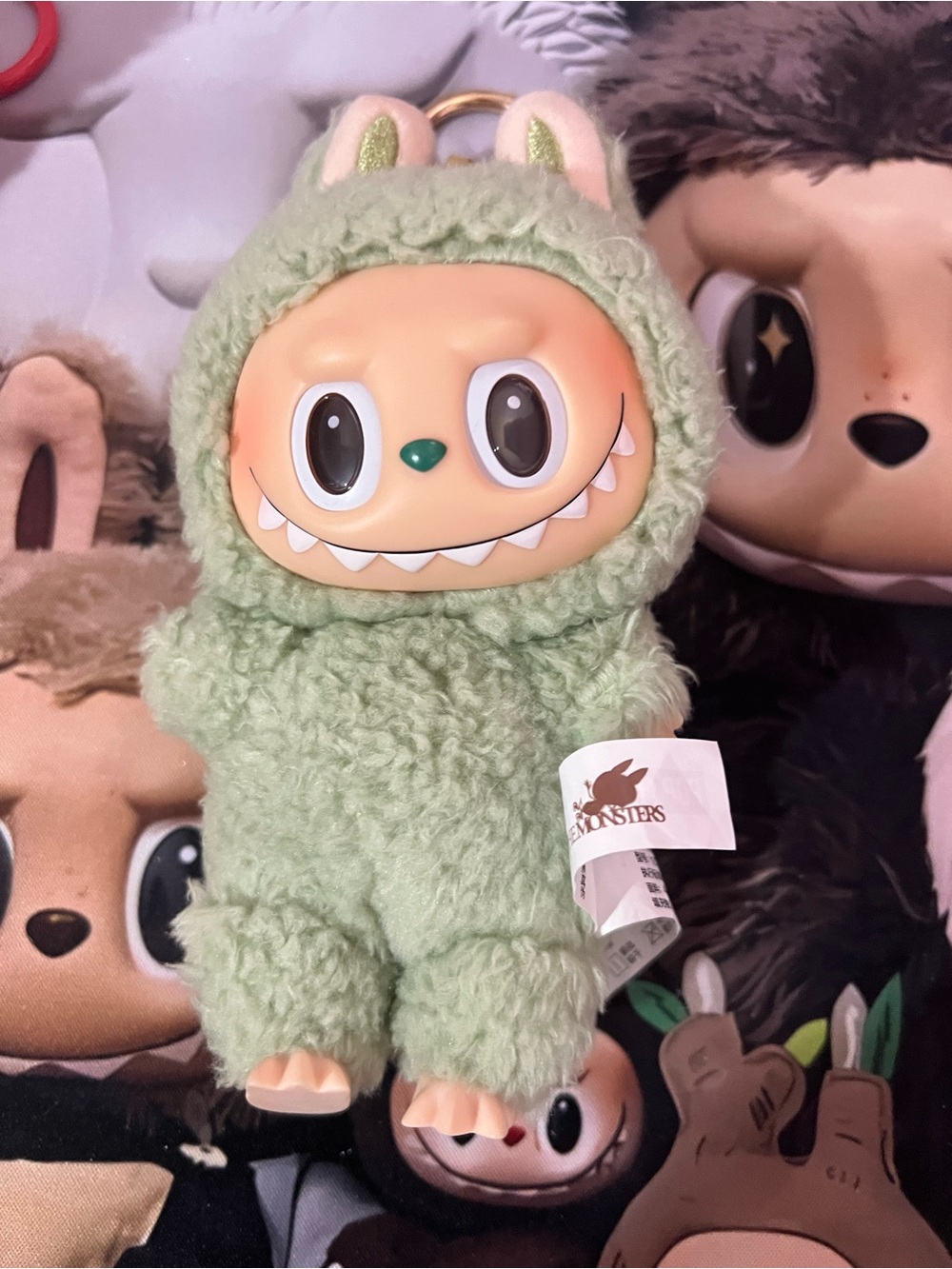 Green grape labubu  Monster Keychain Plush preowned